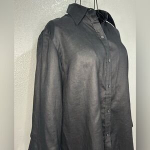 Jane & Delancey Black Button-Up Shirt | NWT | Size M